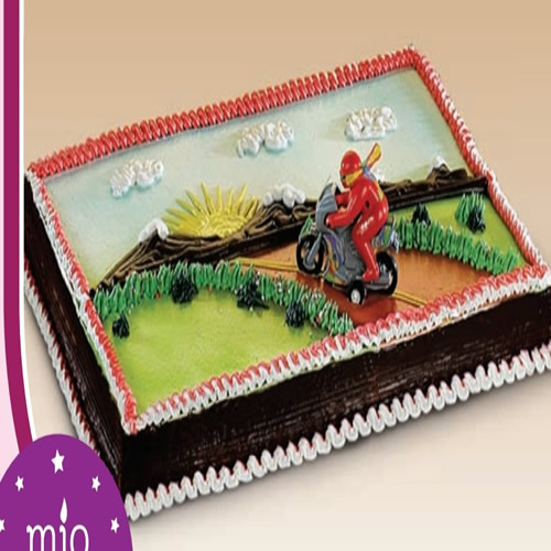 Overloaded Biker Topper Cake - Ovenfresh