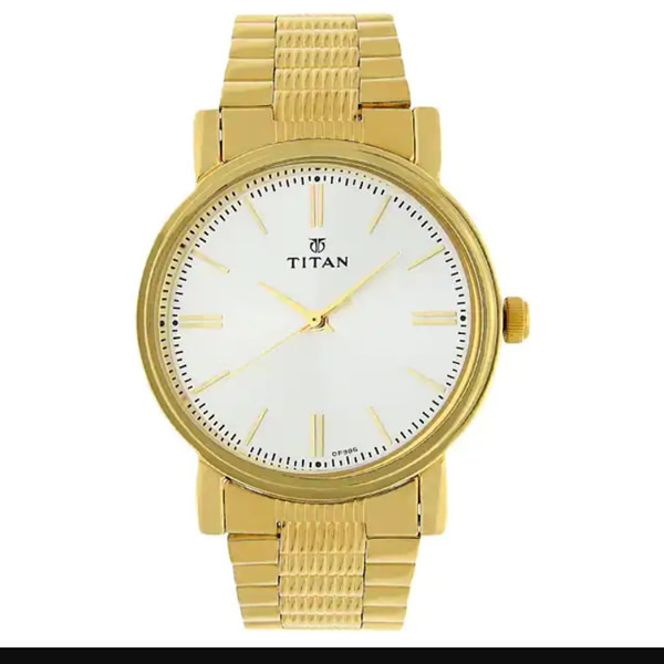 Buy TITAN Mens Forever Kolkata White Dial Leather Analogue Watch - 1740WL04  | Shoppers Stop